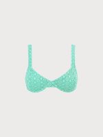 Cyan Mesh Underwire Bikini Top - Image 5