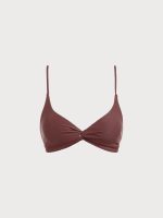 Brown Twist Backless Bikini Top - Image 7