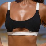 Contrast Trim Bikini Top