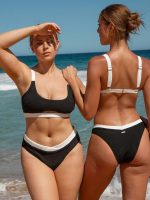 Contrast Trim Triangle Bikini Top - Image 10