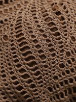 Brown Crochet Halter Triangle Bikini Top - Image 8