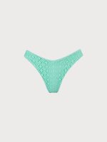 Cyan V-Cut Mesh Bikini Bottom - Image 5