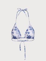Floral Halter Triangle Bikini Top - Image 14