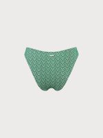 Green Geometric Textured Bikini Bottom - Image 6