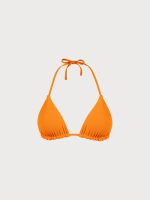 Orange Reversible Halter Triangle Bikini Top - Image 8