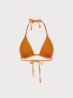 Orange Reversible Halter Triangle Bikini Top - Image 10