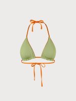 Orange Reversible Halter Triangle Bikini Top - Image 11