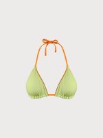 Orange Reversible Halter Triangle Bikini Top - Image 9