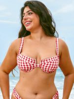 Red Gingham Underwire Bikini Top - Image 8