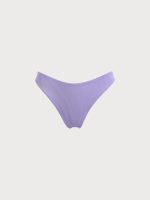 Light Purple Solid Low Waisted Bikini Bottom - Image 6
