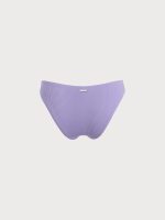 Light Purple Solid Low Waisted Bikini Bottom - Image 7
