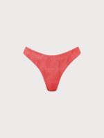Red Jacquard Bikini Bottom - Image 5