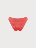 Red Jacquard Bikini Bottom - Image 6