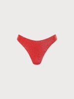 Red Lurex Bikini Bottom - Image 9