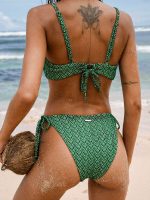 Reversible Geometric Textured Knot Bikini Top - Image 3