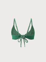 Reversible Geometric Textured Knot Bikini Top - Image 10