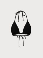 ECONYL® Black Halter Triangle Bikini Top - Image 8