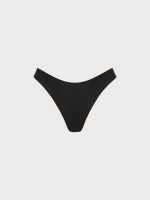 ECONYL® Black Solid Low Waisted Bikini Bottom - Image 5