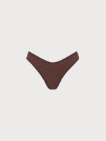 Dark Coffee V Cut Full Coverage Bikini Bottom - Image 10