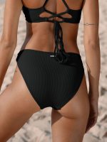 Black Full Coverage Bikini Bottom