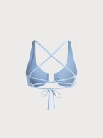 Light Blue U Neck Textured Bikini Top - Image 7