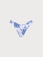 Blue Floral Full Coverage Bikini Bottom - Image 10