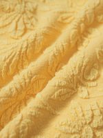 Yellow Textured Floral Bikini Bottom - Image 8