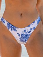 Blue Floral Full Coverage Bikini Bottom - Image 9