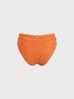 Floral Jacquard Full Coverage Bikini Bottom - Image 6