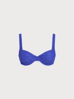Royal Blue Textured Underwire Bikini Top - Image 6