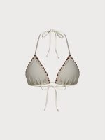 Off White Stitch Halter Bikini Top - Image 7