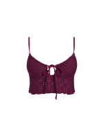 Burgundy Textured Tankini Top - Image 11