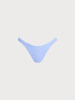 Light Blue Textured Thong Bikini Bottom - Image 6