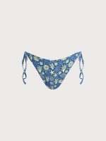 Blue Reversible Print Tie Bikini Bottom - Image 8