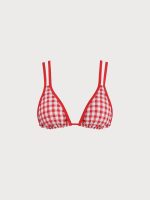 Red Gingham Strappy Bikini Top - Image 9