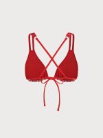 Red Gingham Strappy Bikini Top - Image 10