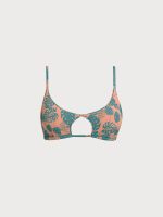 Green Floral Cutout Reversible Bikini Top - Image 8