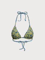 Blue Reversible Print Triangle Bikini Top - Image 8