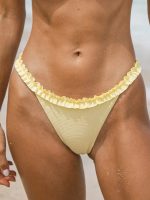 Yellow Ruffled Bikini Bottom